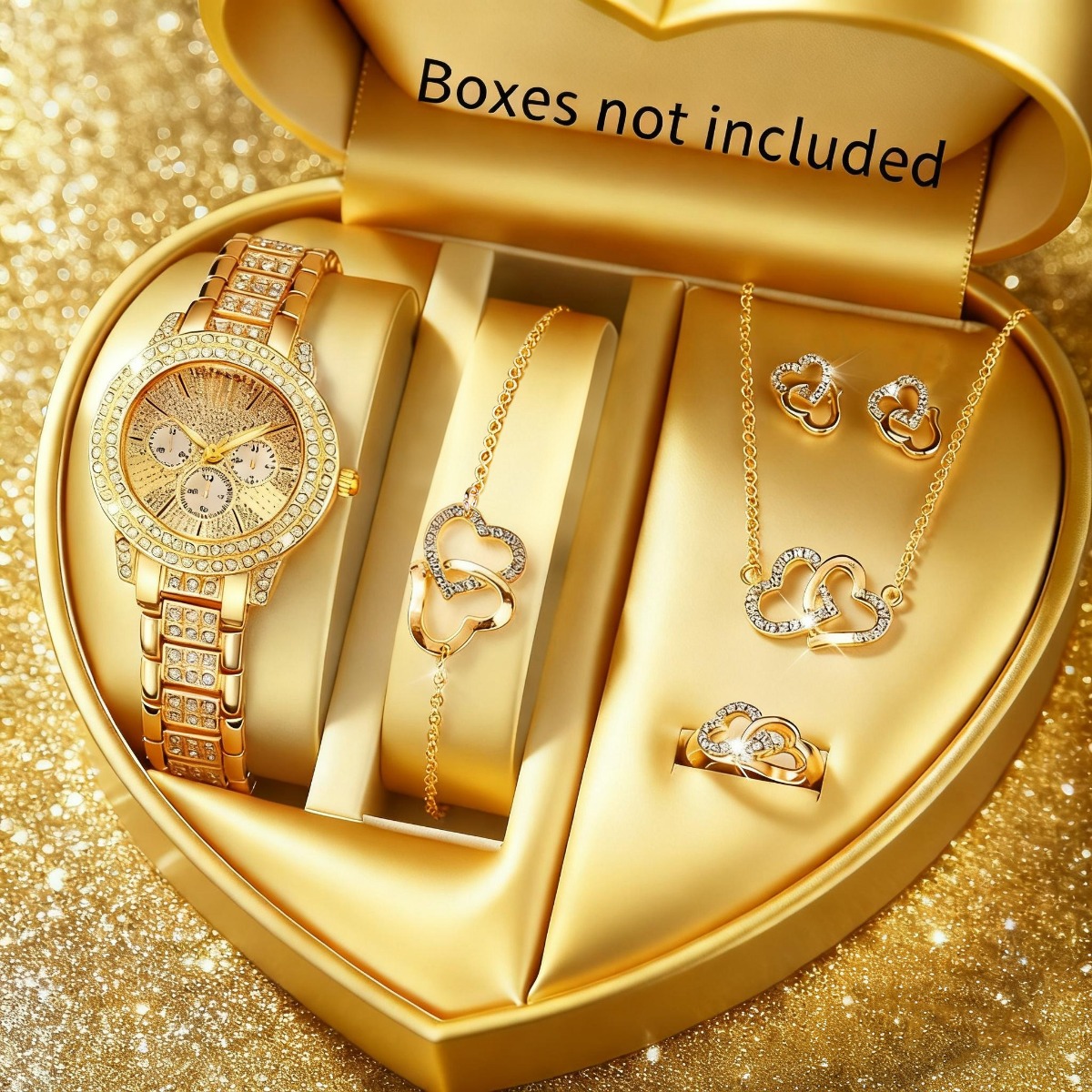 Luxury Watch Kids - 6PCS Luxus Strass Frauen Uhr Schmuck
