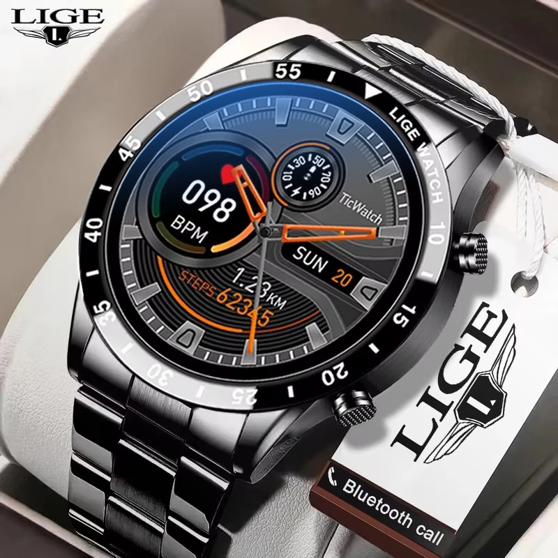 Luxury Watch On Wrist - Luxuriöse Stahl-Smartwatch für Herren Sport-Fitness-Armband Herzfrequenz-Blutsauerstoff-Monitor