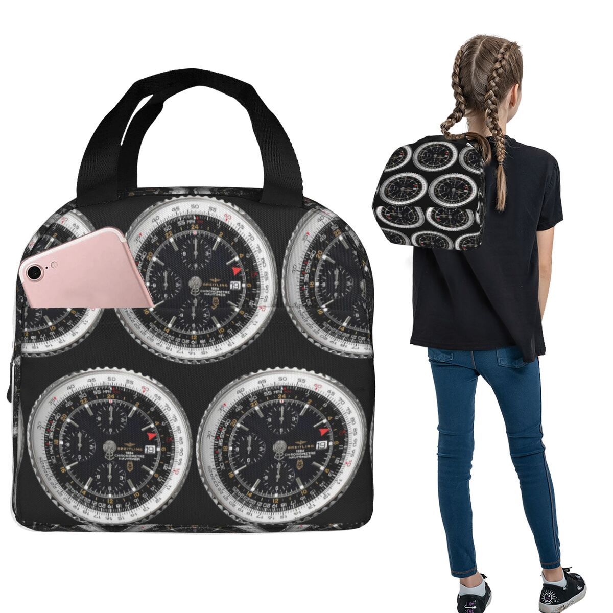 Luxury Watch Kids - Luxuriöse isolierte Lunchtasche mit Uhrenmotiv für