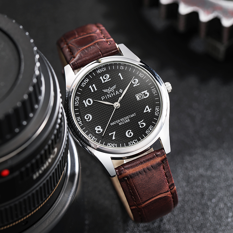 Luxury Watch Longines - Lässige Mode Lederband Herrenuhren Montre de