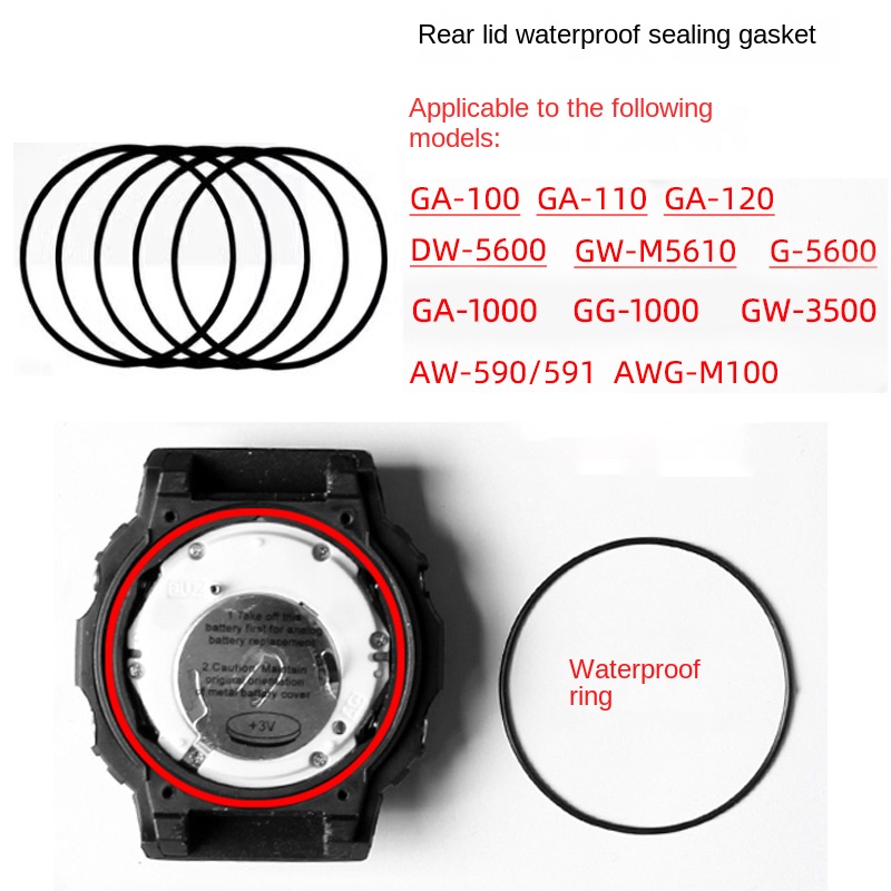 Casio Watch G-Shock Dw-5600 - Wasserdichter Ring der hinteren Abdeckung für