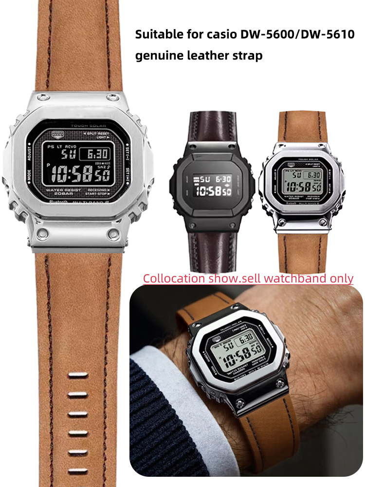 Casio Watch G-Shock Dw-5600 - DW-5600 Matte Retro Echtes Leder Armband
