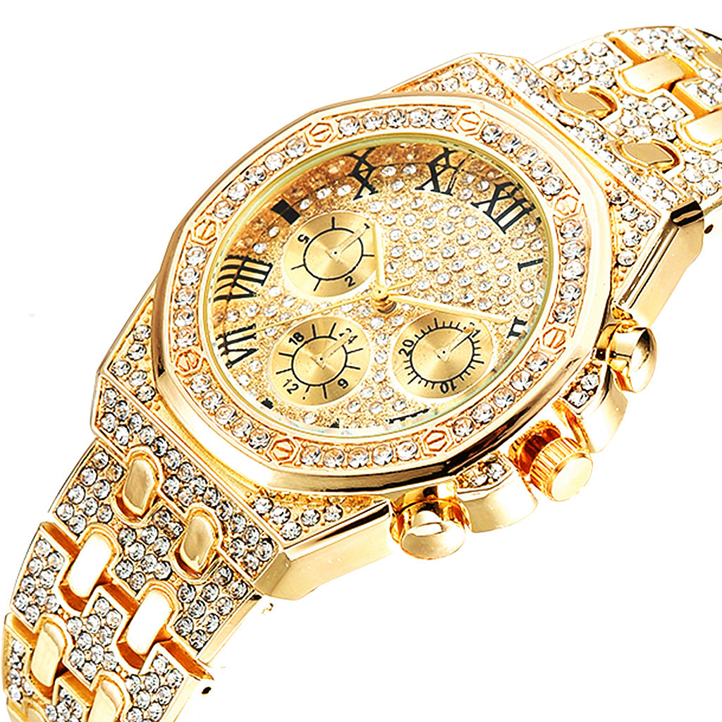 Herren-Uhrenset mit Halskette, – Luxury Watch Miami Bewertung und Preis