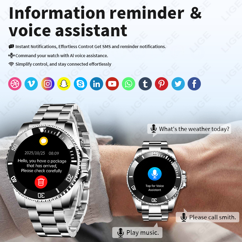 LIGE Business Smartwatch für H – Luxury Watch On Wrist Bewertung und Preis