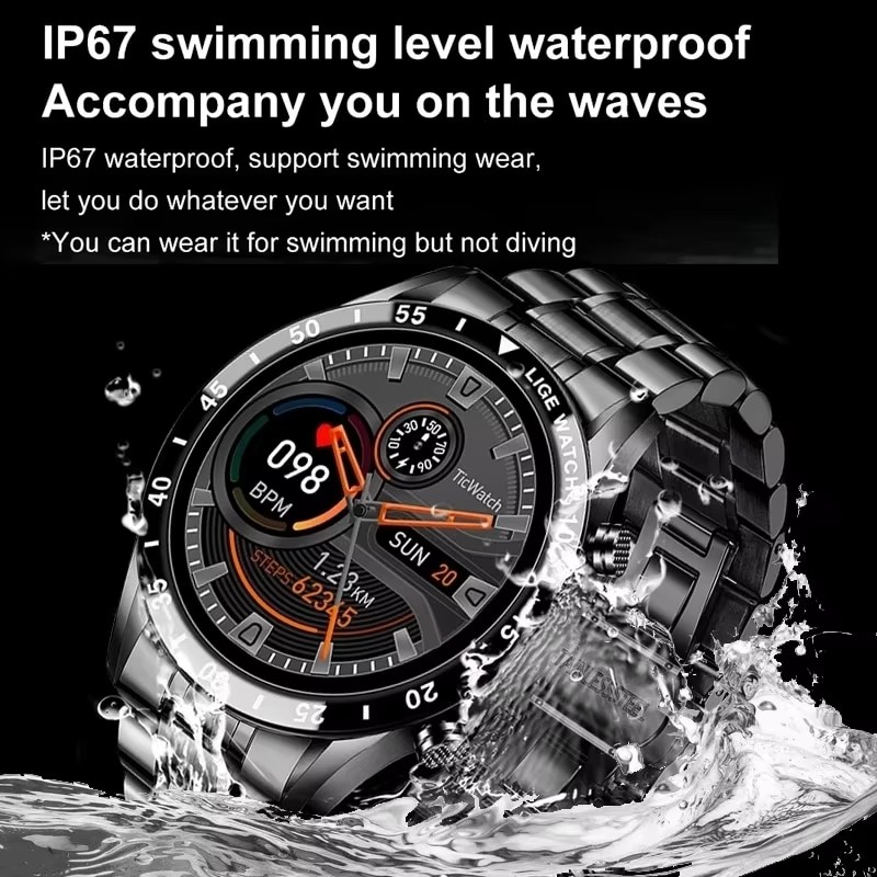 LIGE Neue Bluetooth Anruf Smar – Luxury Watch On Wrist Bewertung und Preis